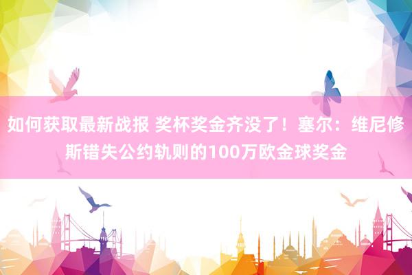 如何获取最新战报 奖杯奖金齐没了！塞尔：维尼修斯错失公约轨则的100万欧金球奖金