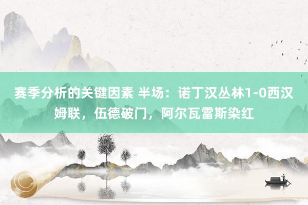 赛季分析的关键因素 半场：诺丁汉丛林1-0西汉姆联，伍德破门，阿尔瓦雷斯染红