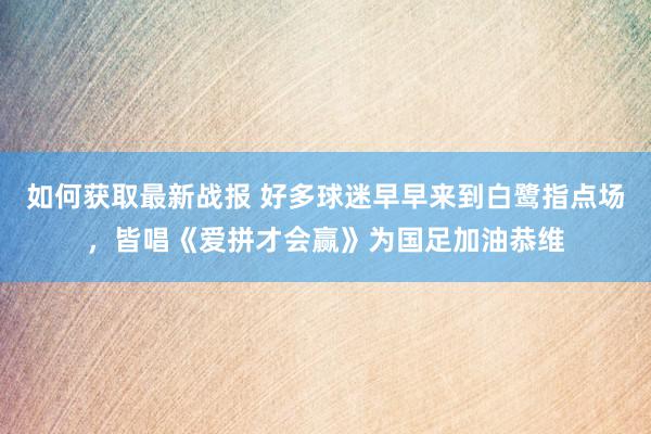 如何获取最新战报 好多球迷早早来到白鹭指点场，皆唱《爱拼才会赢》为国足加油恭维