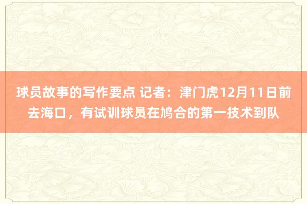 球员故事的写作要点 记者：津门虎12月11日前去海口，有试训球员在鸠合的第一技术到队