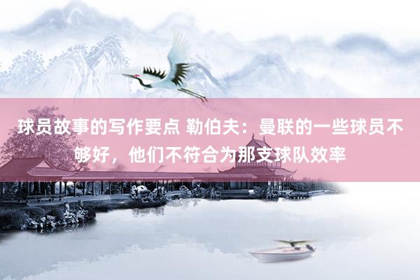 球员故事的写作要点 勒伯夫：曼联的一些球员不够好，他们不符合为那支球队效率