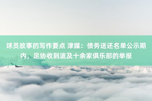 球员故事的写作要点 津媒：债务送还名单公示期内，足协收到波及十余家俱乐部的举报